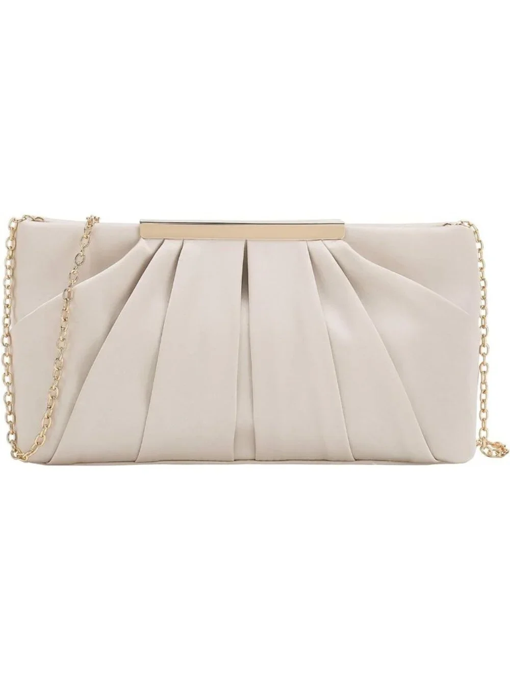 Elegant Pleated Satin Evening Clutch Bag | Classy Formal Purse for Women